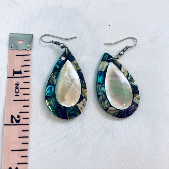 Abalone Tear Drop Shaped Earings - Picture 8 of 16